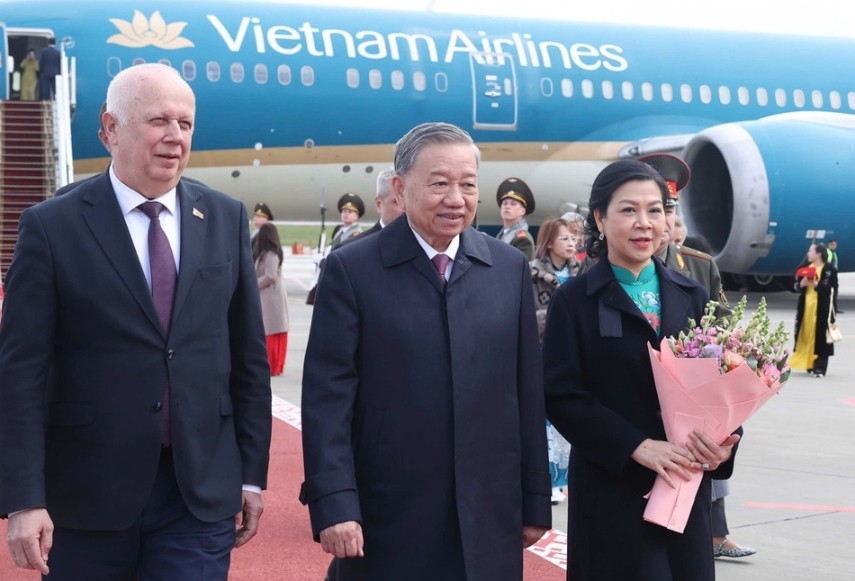 Party General Secretary To Lam arrives in Minsk for state visit to Belarus